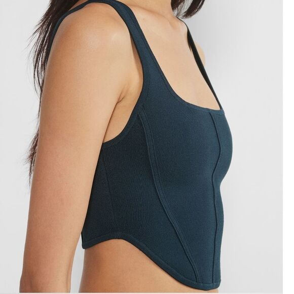 BNWOT Aritzia Babaton Sculpt Knit Bustier Tank - size xxs - Picture 4 of 6
